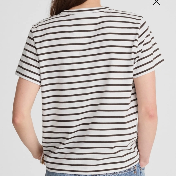 NWT Madewell Striped Perfect Tee M - Picture 3 of 4